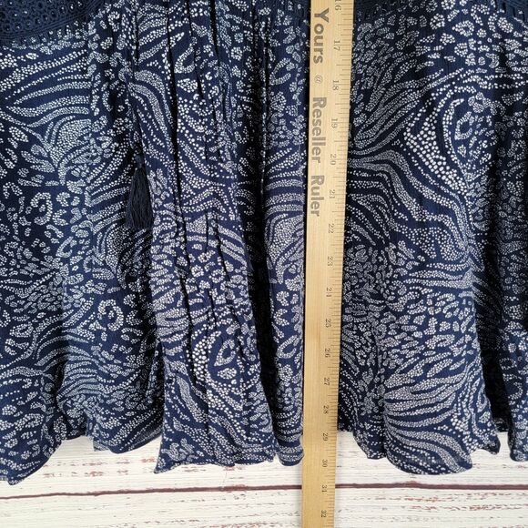 Torrid Navy Animal Print Crinkle Gauze Babydoll Top Size 2 2X 18-20 NWT - Picture 2 of 9